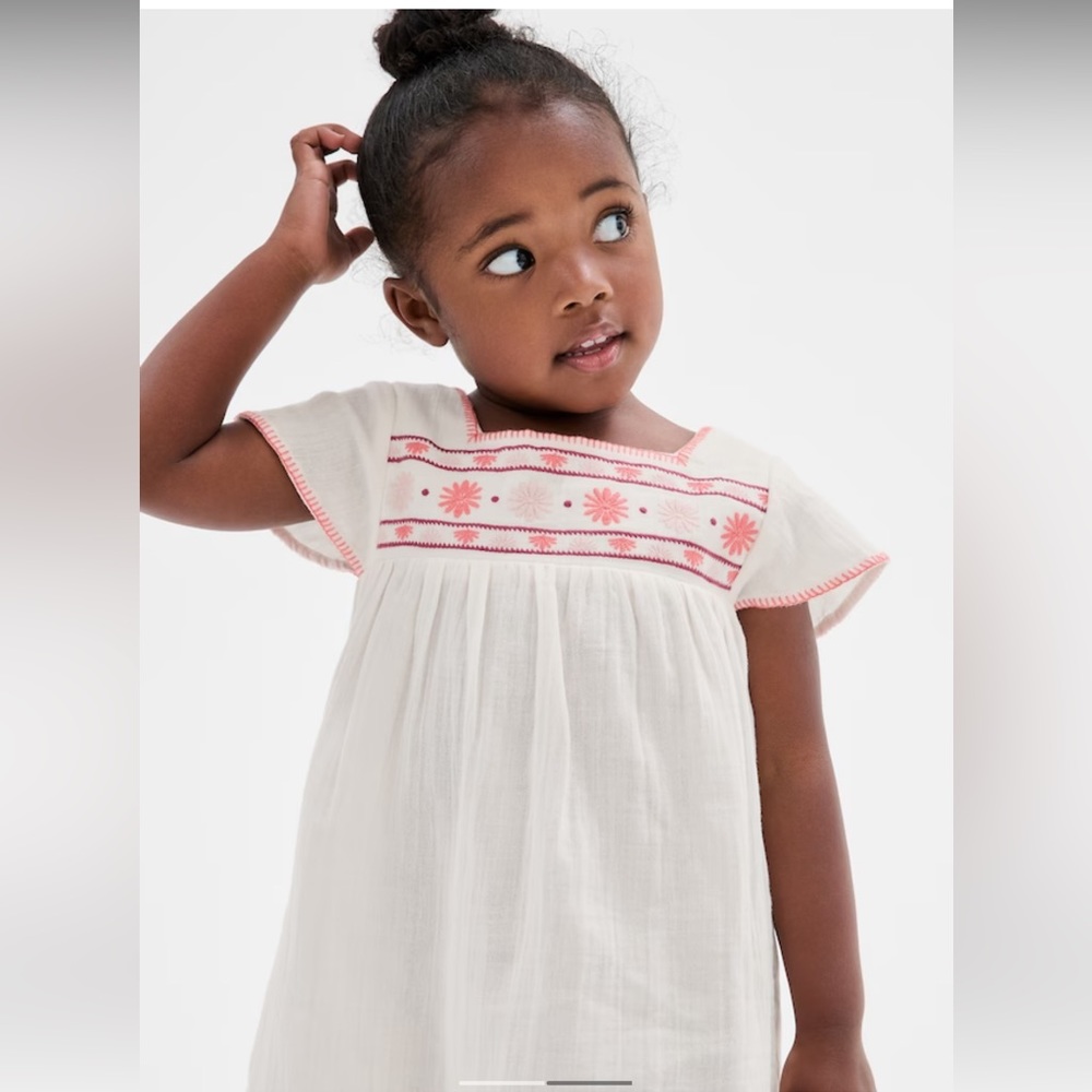 NEW TAGS ON babyGap Gauze Embroidered Dress